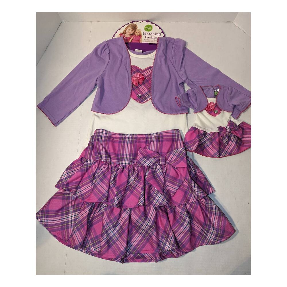 Dollie & Me Matching Child & Doll Outfits Girls Size 8 Doll Never Worn Mint